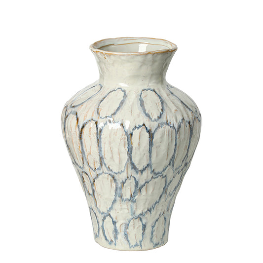 Mira Blue-Veined Stone Vase