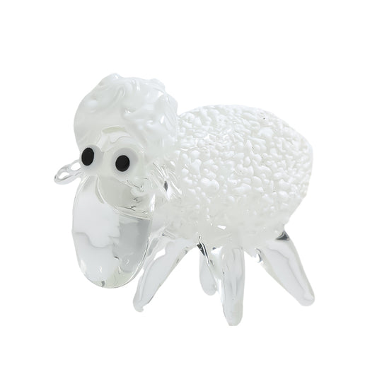 Serene Glazed Sheep Big Decorative Accent