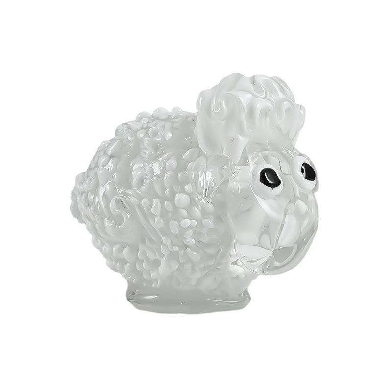 Halo Glazed Sheep Decorative Accent