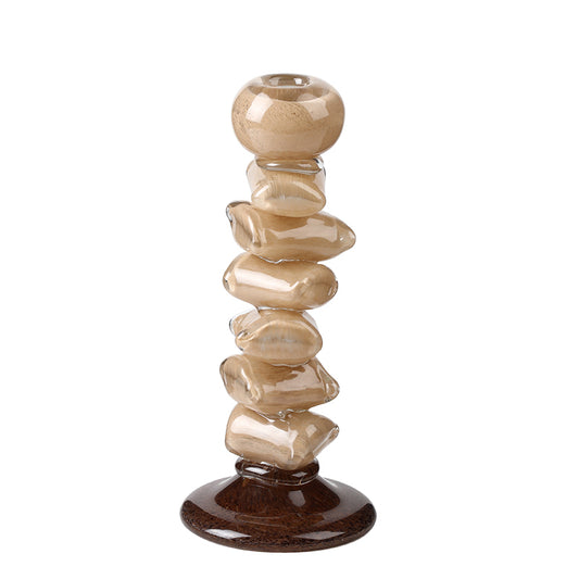 Serene Color Block Candlestick Candle Holder