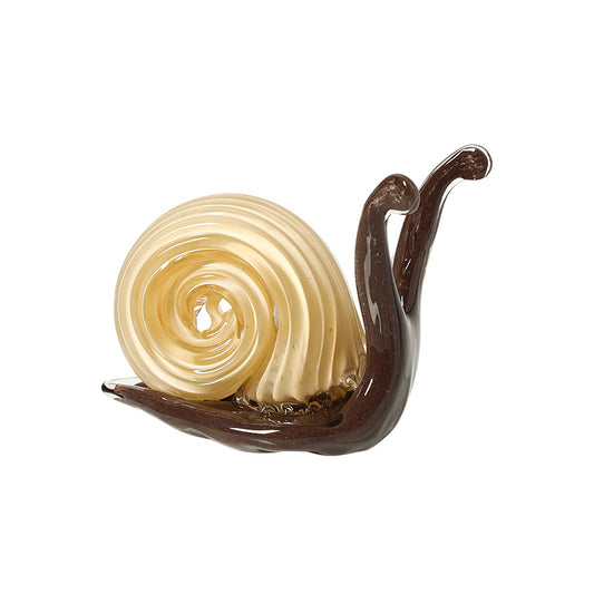 Halo Brown Gold Snail Decorative Accent