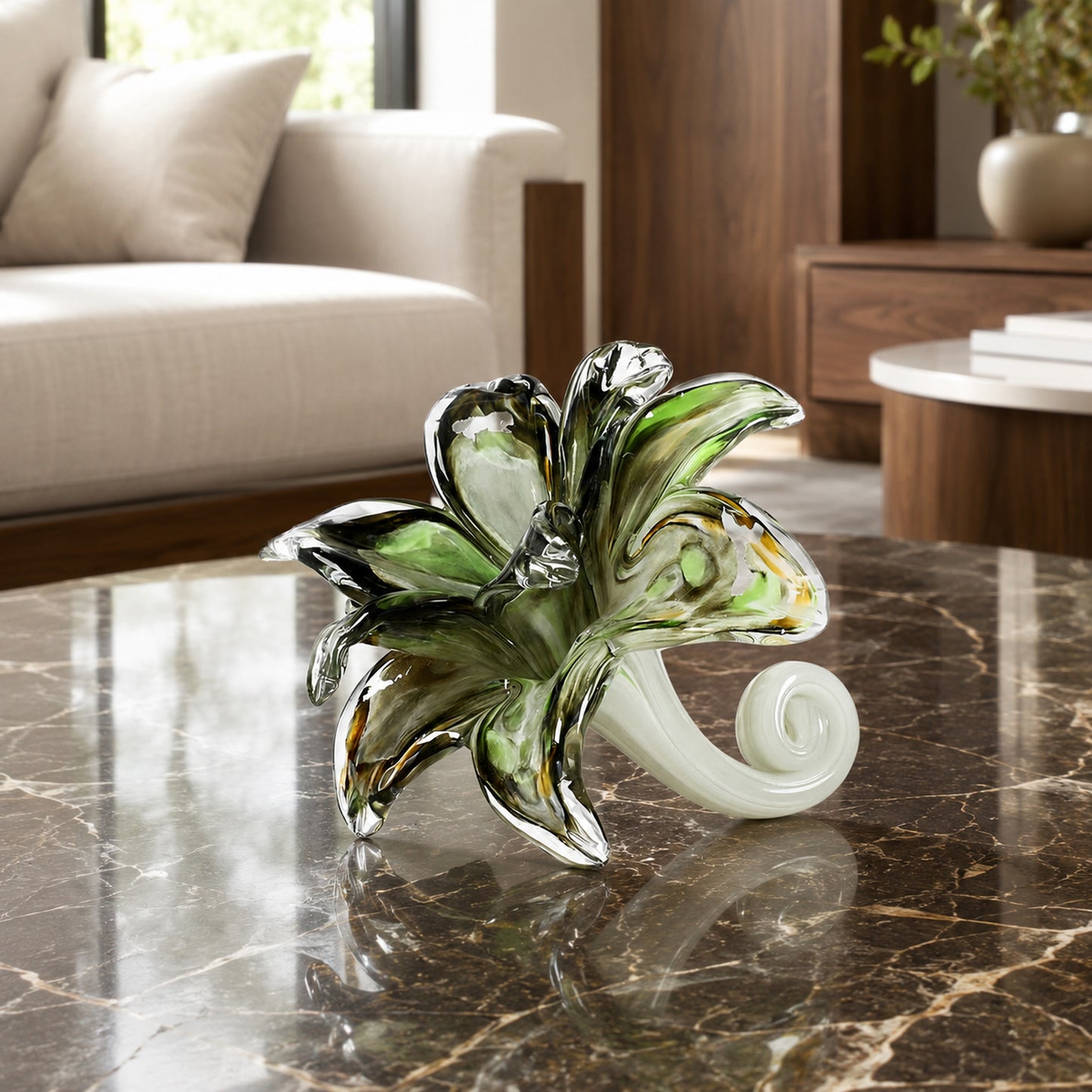 Halo Glass Flower Decorative Accent