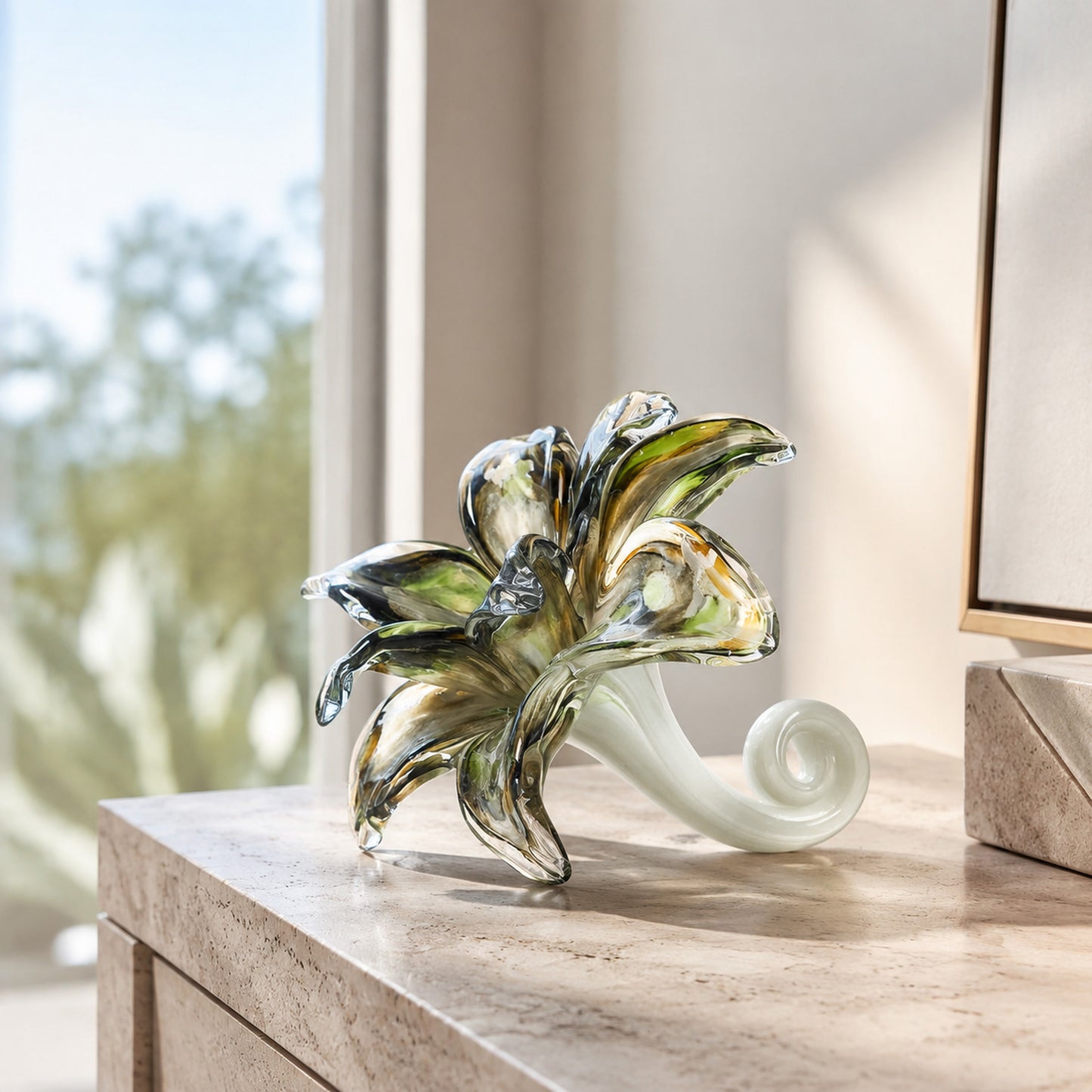 Halo Glass Flower Decorative Accent