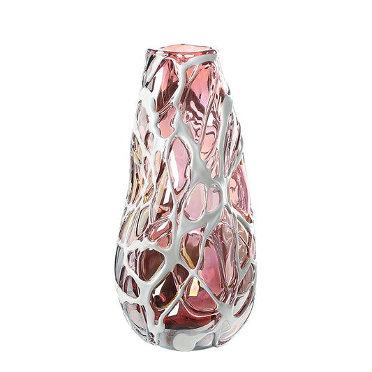 Willow White-Veined Purple Vase