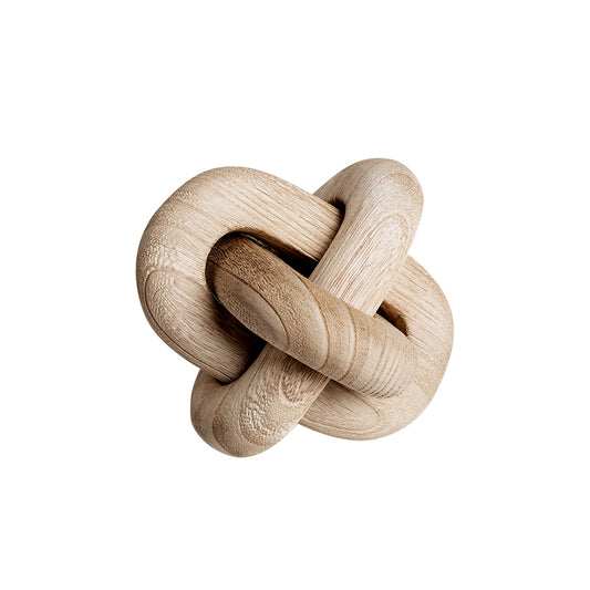 Mira Three-ring buckle ornaments-wood colour Decorative Figurine