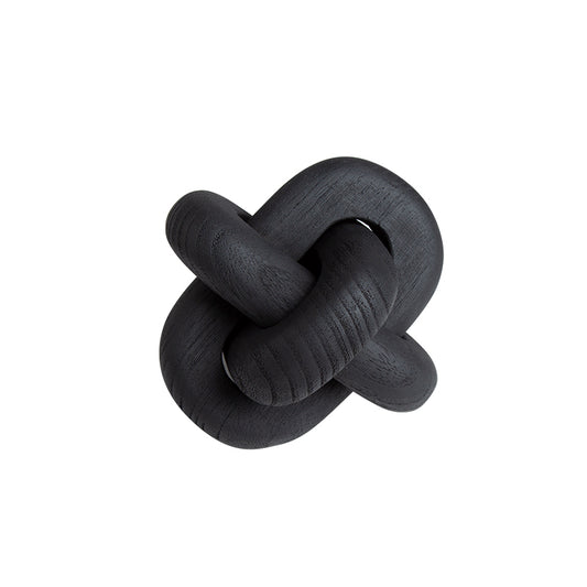 Serene Three-ring buckle ornaments-Black Decorative Figurine