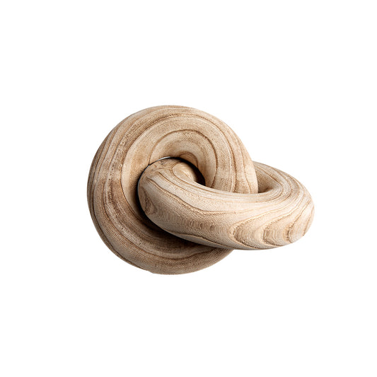Arcadia Two-ring buckle ornaments-wood color Decorative Figurine