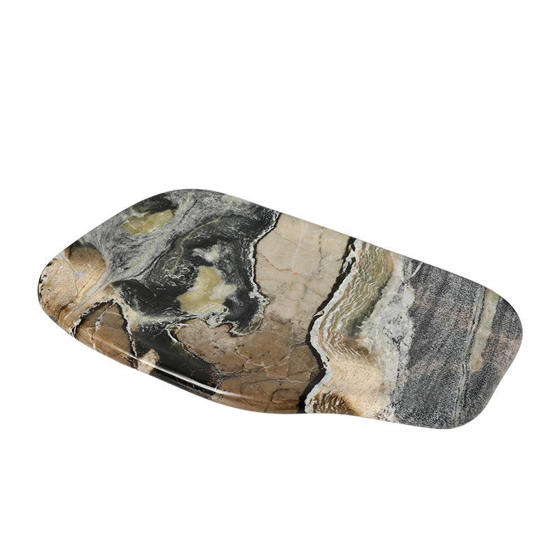 Solace Simple Flower Stone Tray Decorative Tray