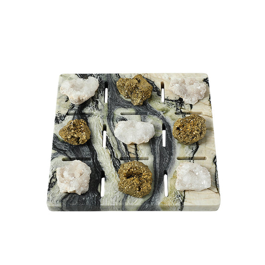 Serene Mineral Chess Decorative Accent