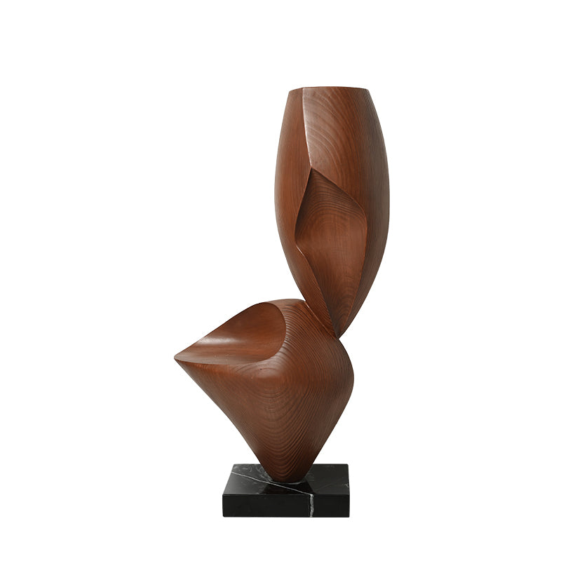 Serene Wood grain simple shadow sculpture Decorative Figurine