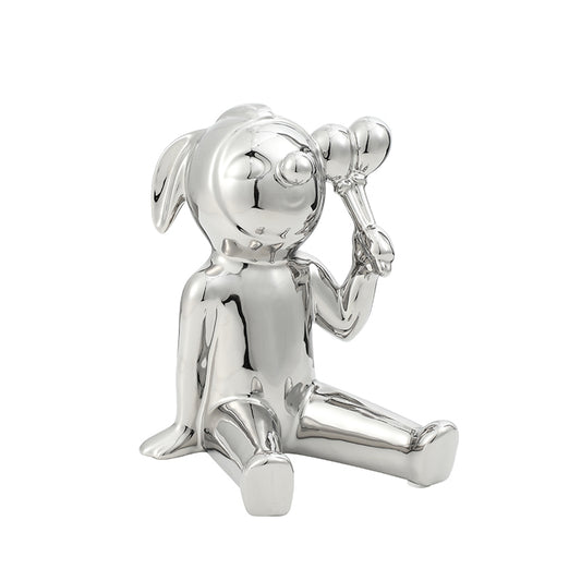 Halo Balloon Girl Decorative Accent