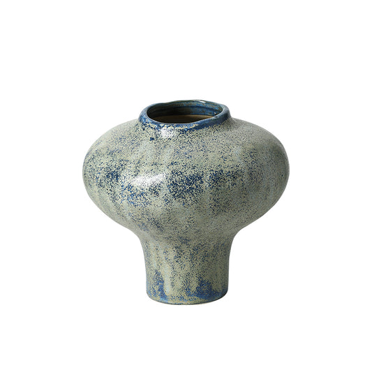 Solace Blue-Green Big-Bellied Vase