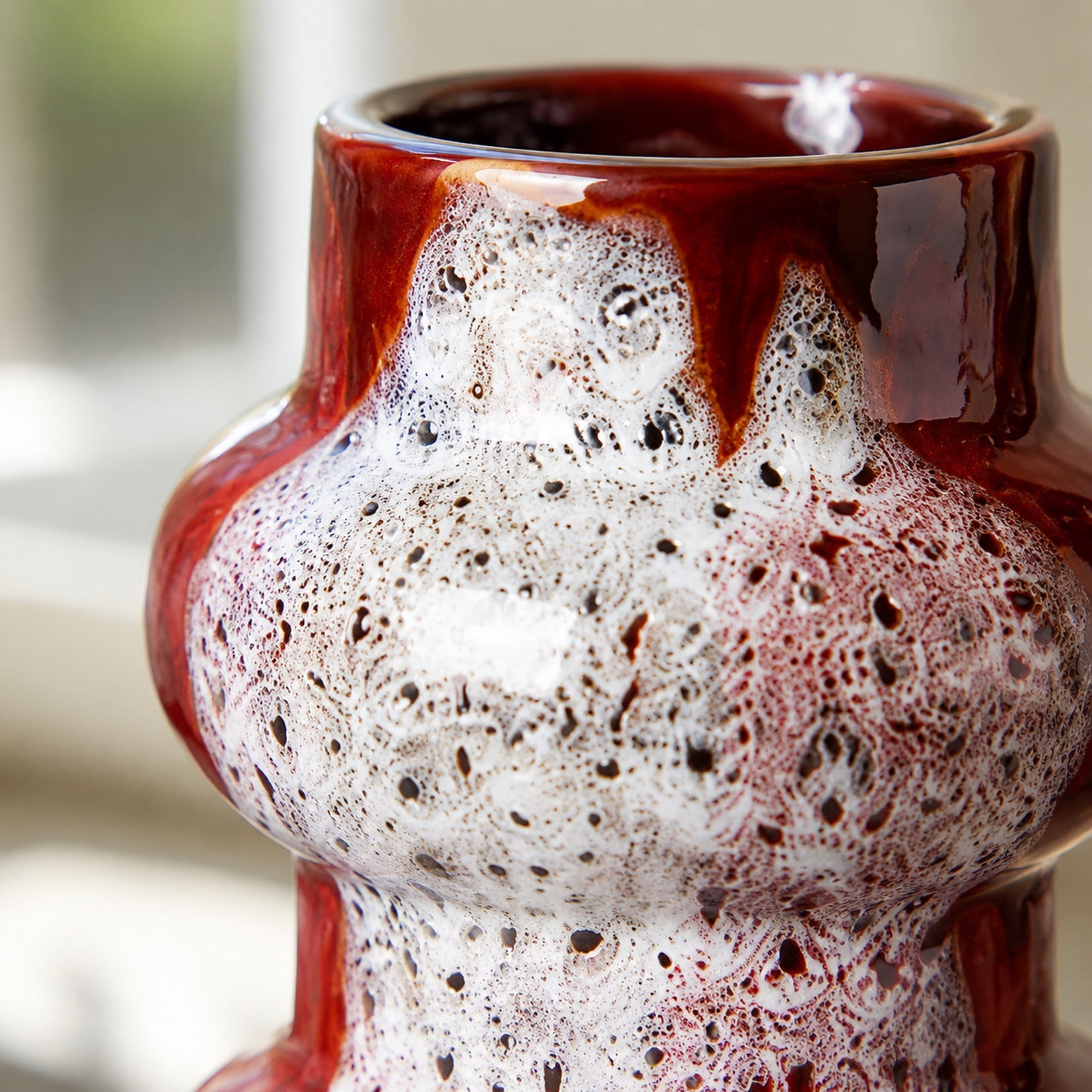 Serene Colorful Splashed Glaze Vase