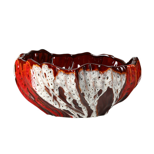 Ember Colorful Splashed Glaze Plate Decorative Tray