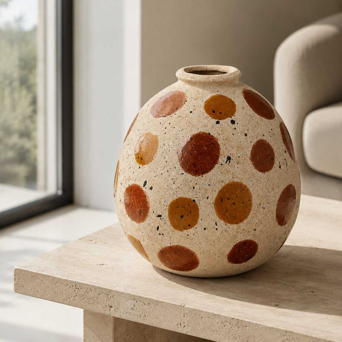 Serene Bright Round Sand Vase