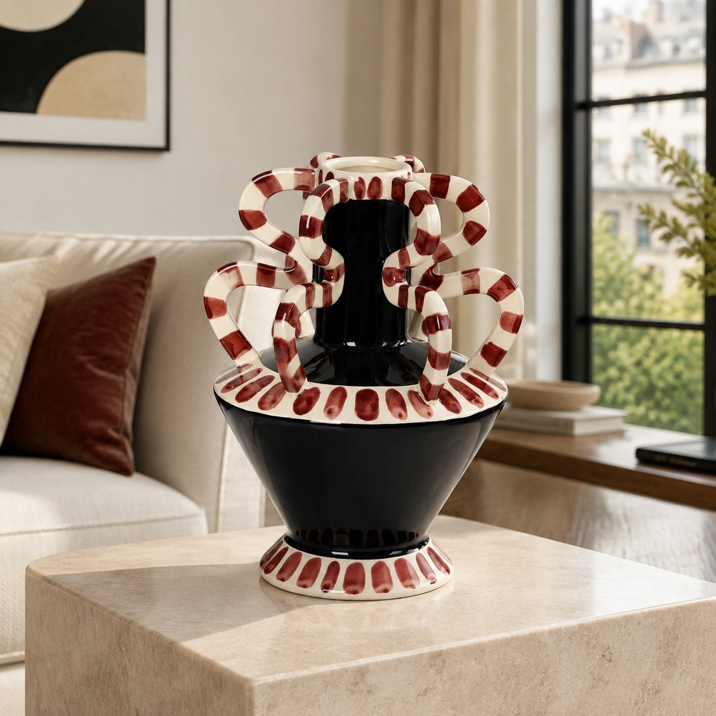 Loop & Hearth Compact Striped Serpent Vase