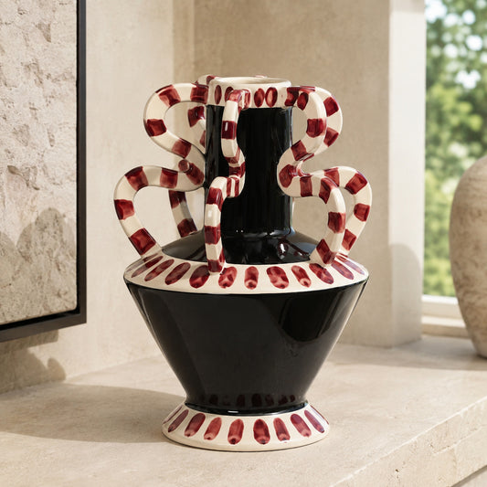 Loop & Hearth Compact Striped Serpent Vase