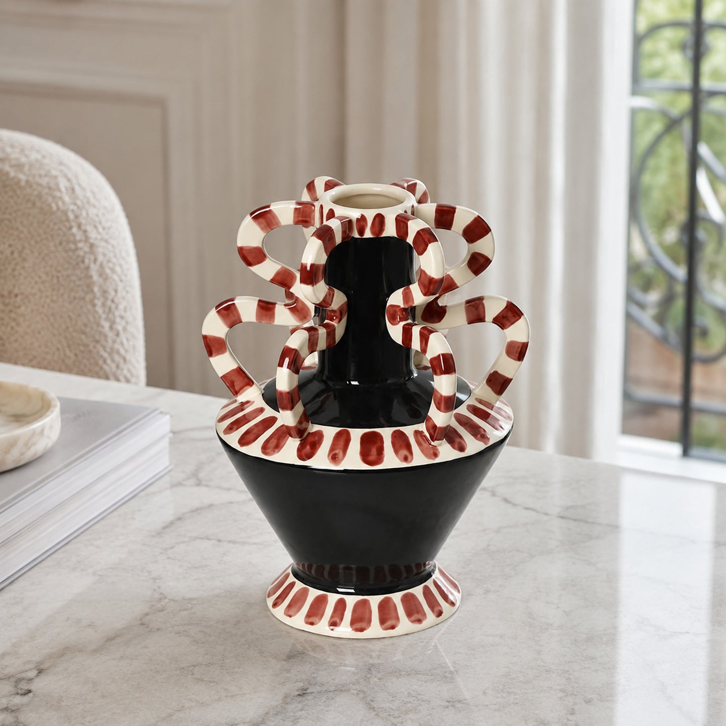 Loop & Hearth Compact Striped Serpent Vase