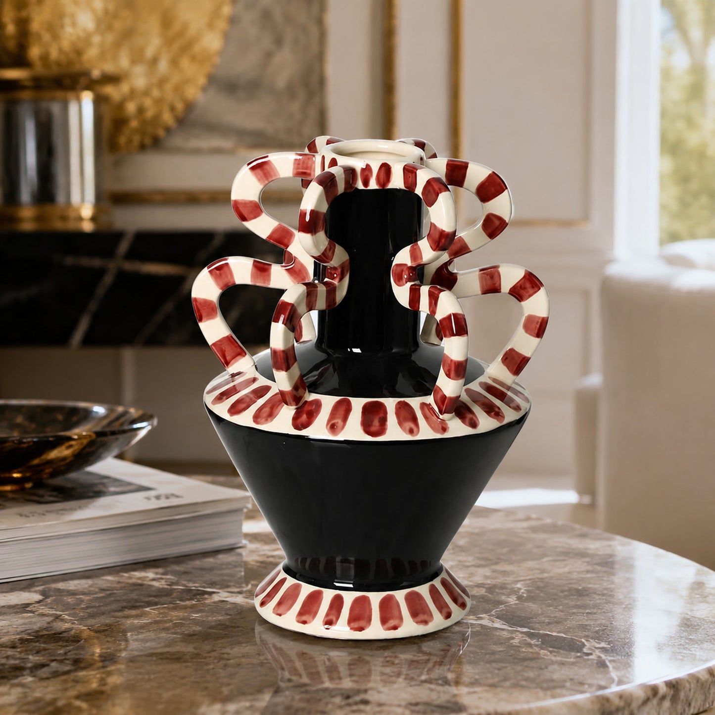 Loop & Hearth Compact Striped Serpent Vase