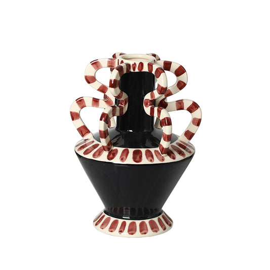 Loop & Hearth Compact Striped Serpent Vase