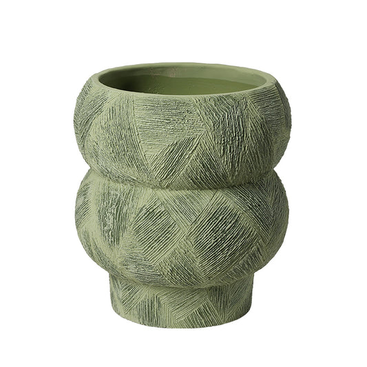 Dune Diamond Shape Green Vase
