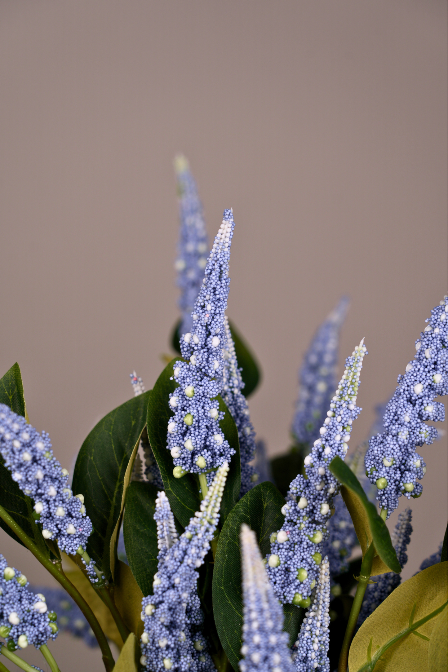 Faux Foxtail Amaranth Vibrant Flower Stem - Blue