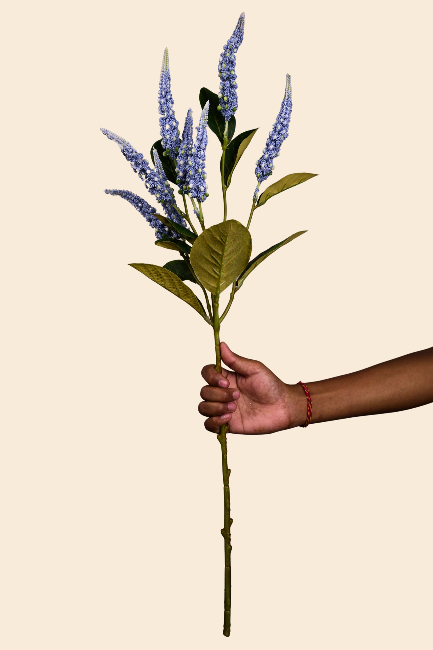 Faux Foxtail Amaranth Vibrant Flower Stem - Blue