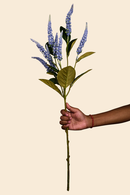 Faux Foxtail Amaranth Vibrant Flower Stem - Blue