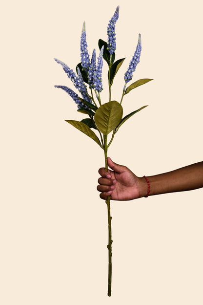 Faux Foxtail Amaranth Vibrant Flower Stem - Blue