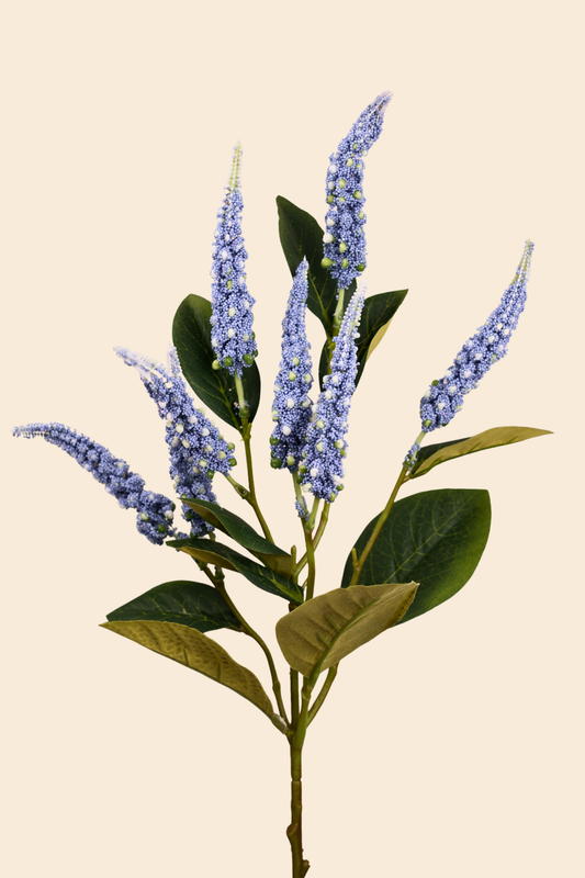 Faux Foxtail Amaranth Vibrant Flower Stem - Blue