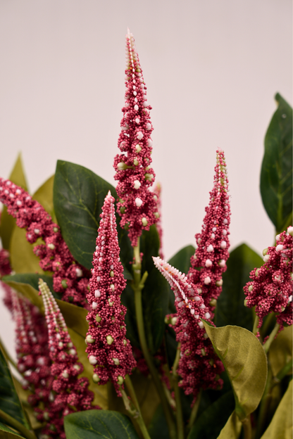 Faux Foxtail Amaranth Vibrant Flower Stem - Dark Pink
