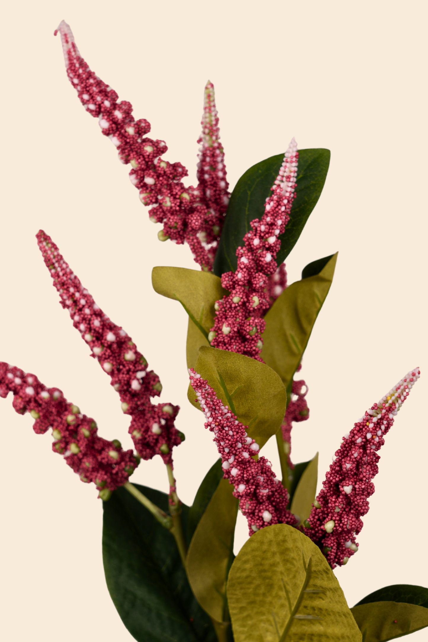 Faux Foxtail Amaranth Vibrant Flower Stem - Dark Pink