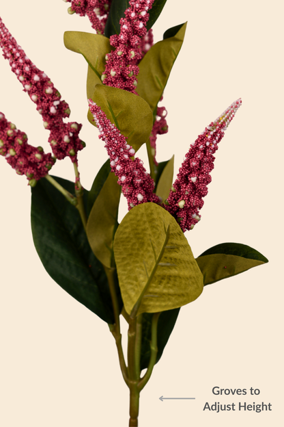 Faux Foxtail Amaranth Vibrant Flower Stem - Dark Pink