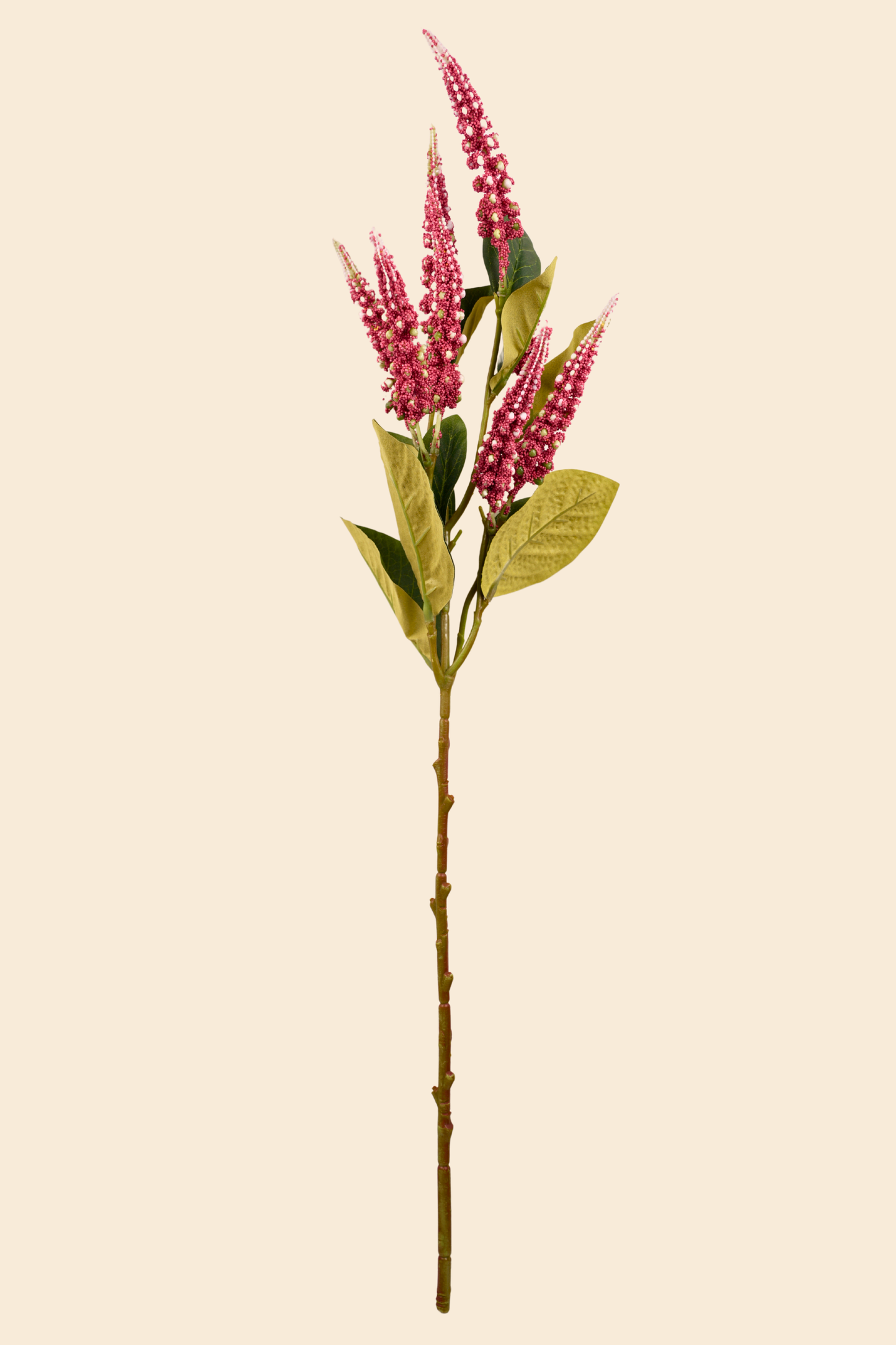 Faux Foxtail Amaranth Vibrant Flower Stem - Dark Pink