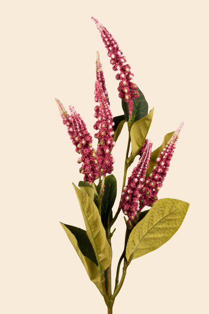 Faux Foxtail Amaranth Vibrant Flower Stem - Dark Pink