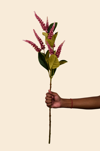 Faux Foxtail Amaranth Vibrant Flower Stem - Dark Pink