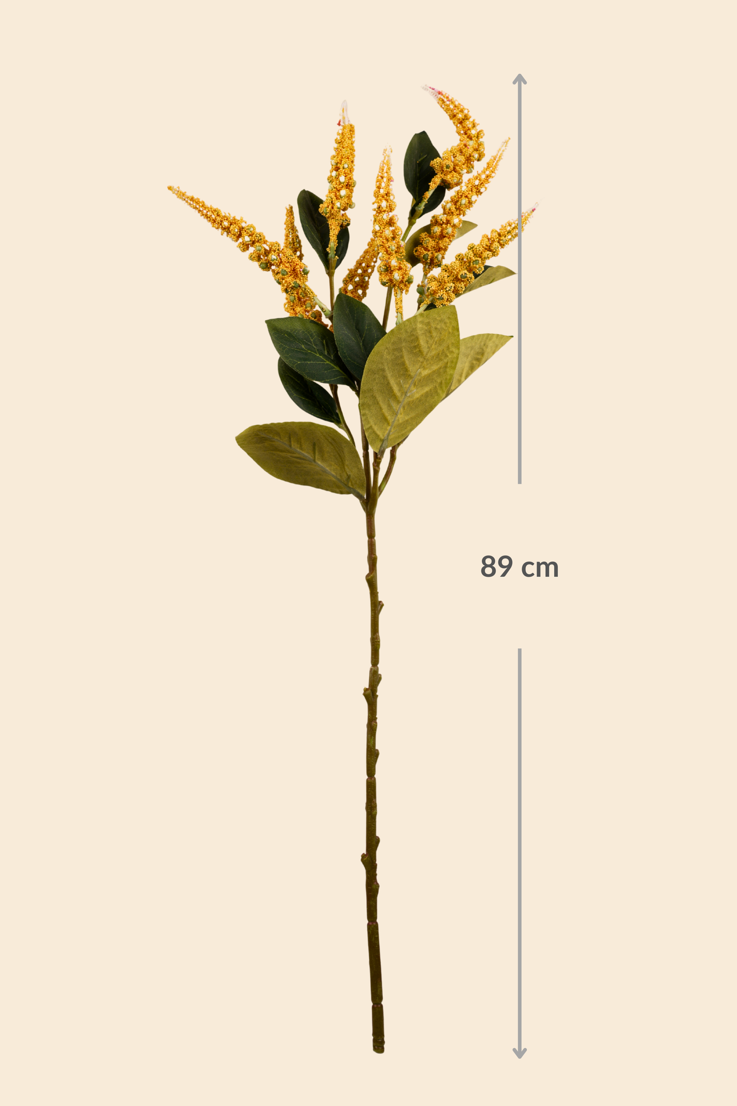 Faux Foxtail Amaranth Vibrant Flower Stem - Yellow