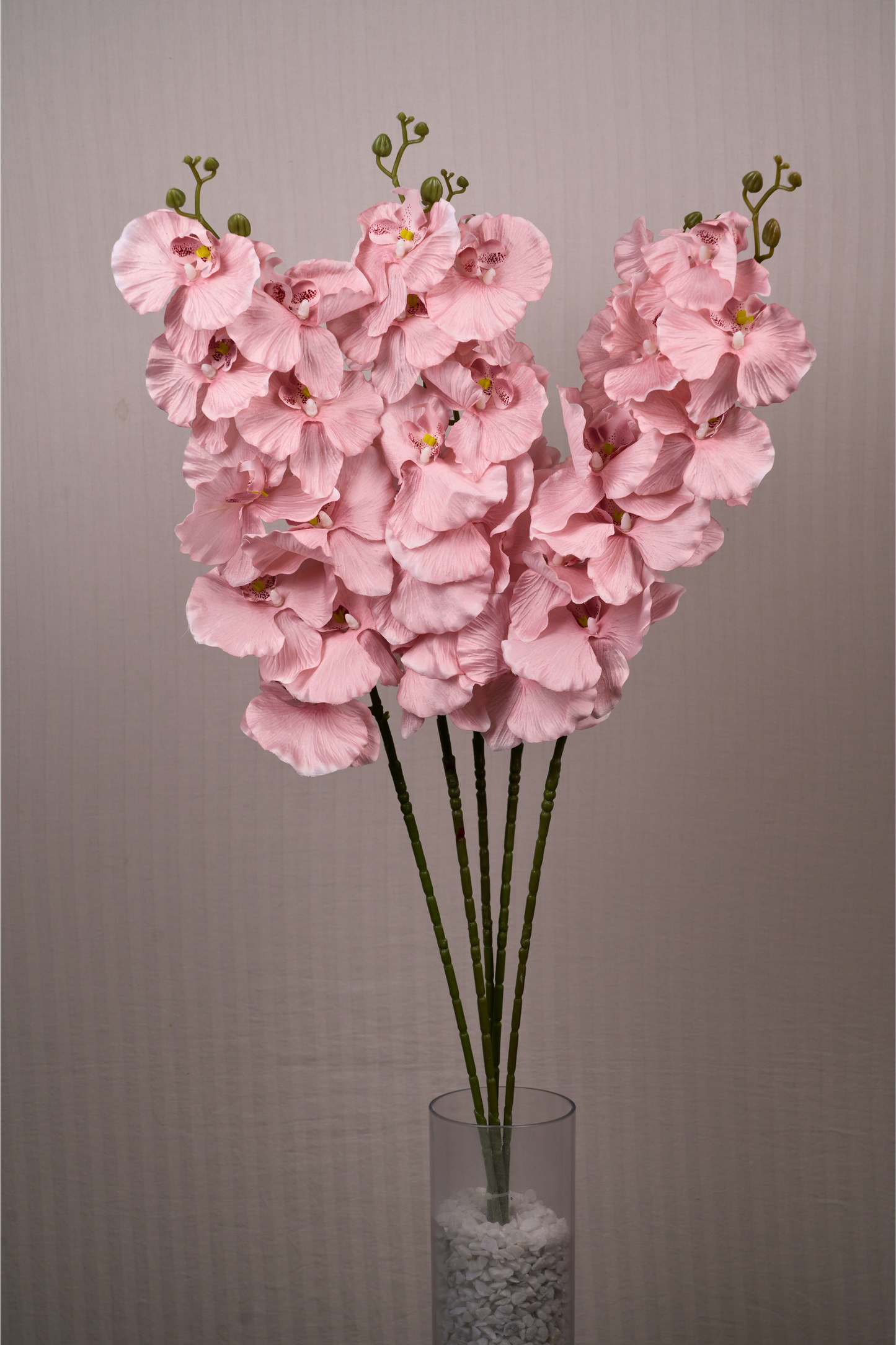Faux Phalaenopsis Butterfly Orchid Flower Stem - Peach Pink