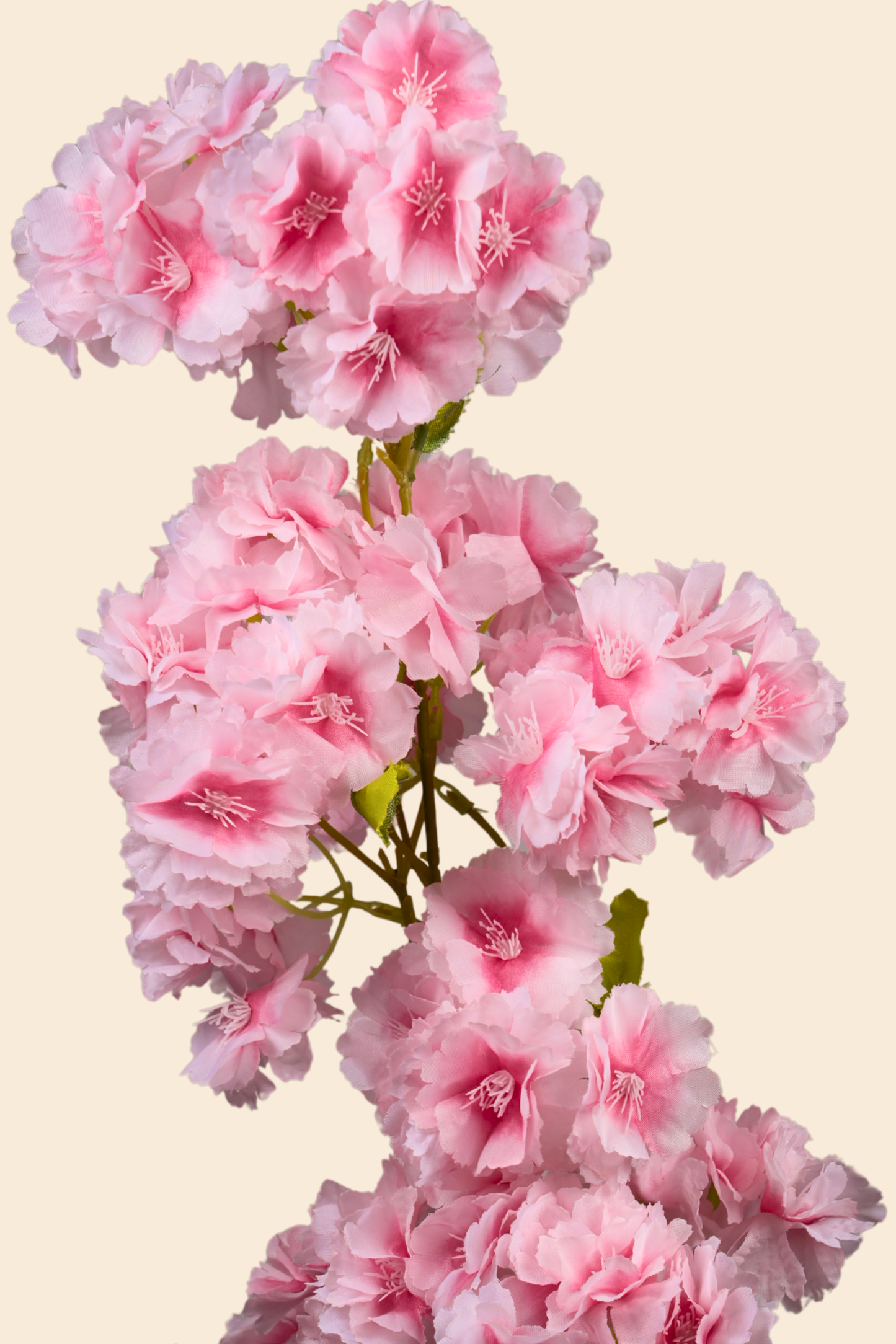 Faux Cherry Blossom Sakura Flower Stem - Light Pink