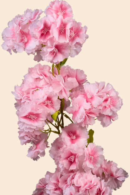Faux Cherry Blossom Sakura Flower Stem - Light Pink