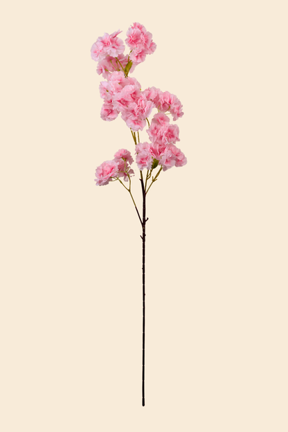 Faux Cherry Blossom Sakura Flower Stem - Light Pink