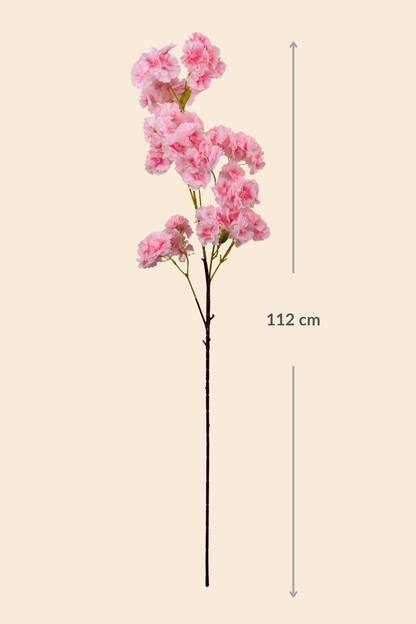 Faux Cherry Blossom Sakura Flower Stem - Light Pink
