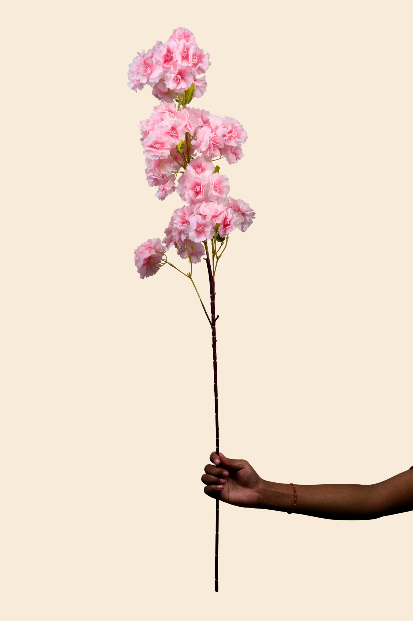 Faux Cherry Blossom Sakura Flower Stem - Light Pink