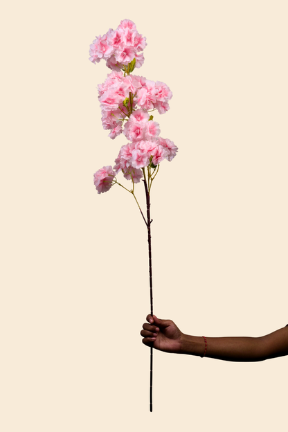 Faux Cherry Blossom Sakura Flower Stem - Light Pink