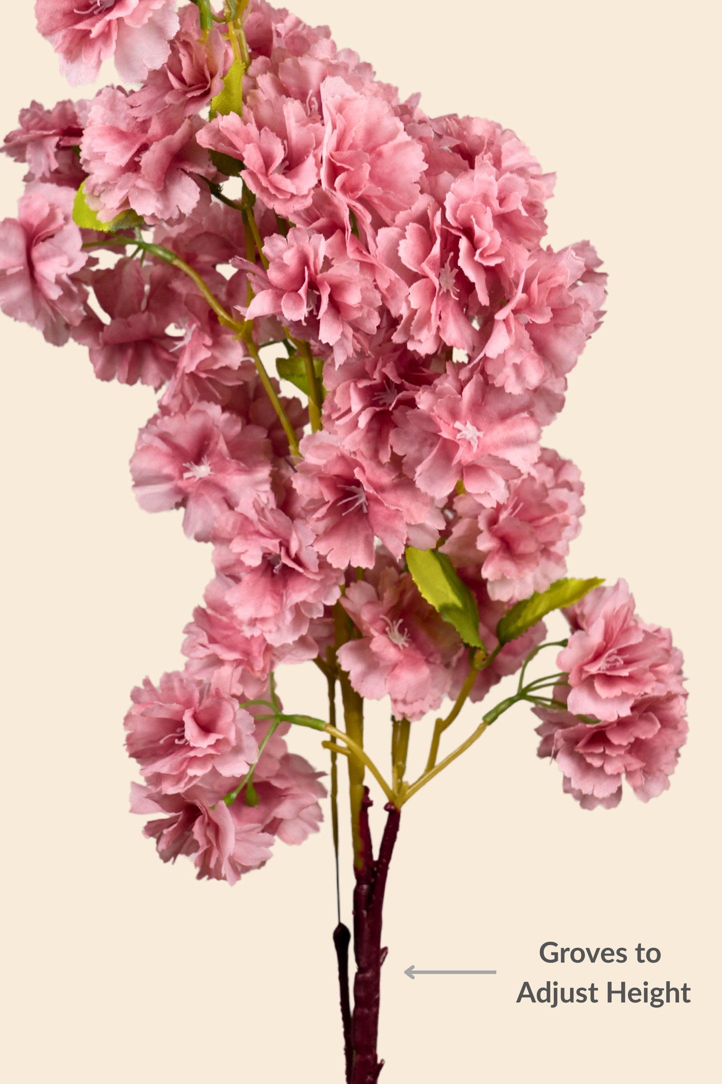 Faux Cherry Blossom Sakura Flower Stem - Pink