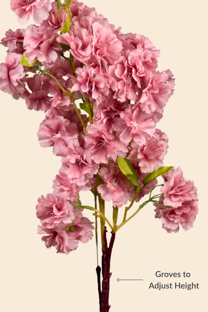 Faux Cherry Blossom Sakura Flower Stem - Pink