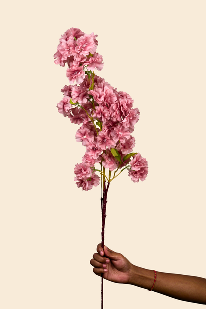 Faux Cherry Blossom Sakura Flower Stem - Pink