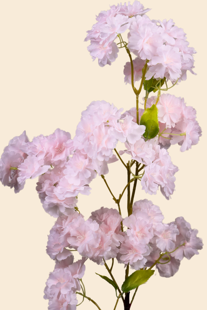 Faux Cherry Blossom Sakura Flower Stem - White