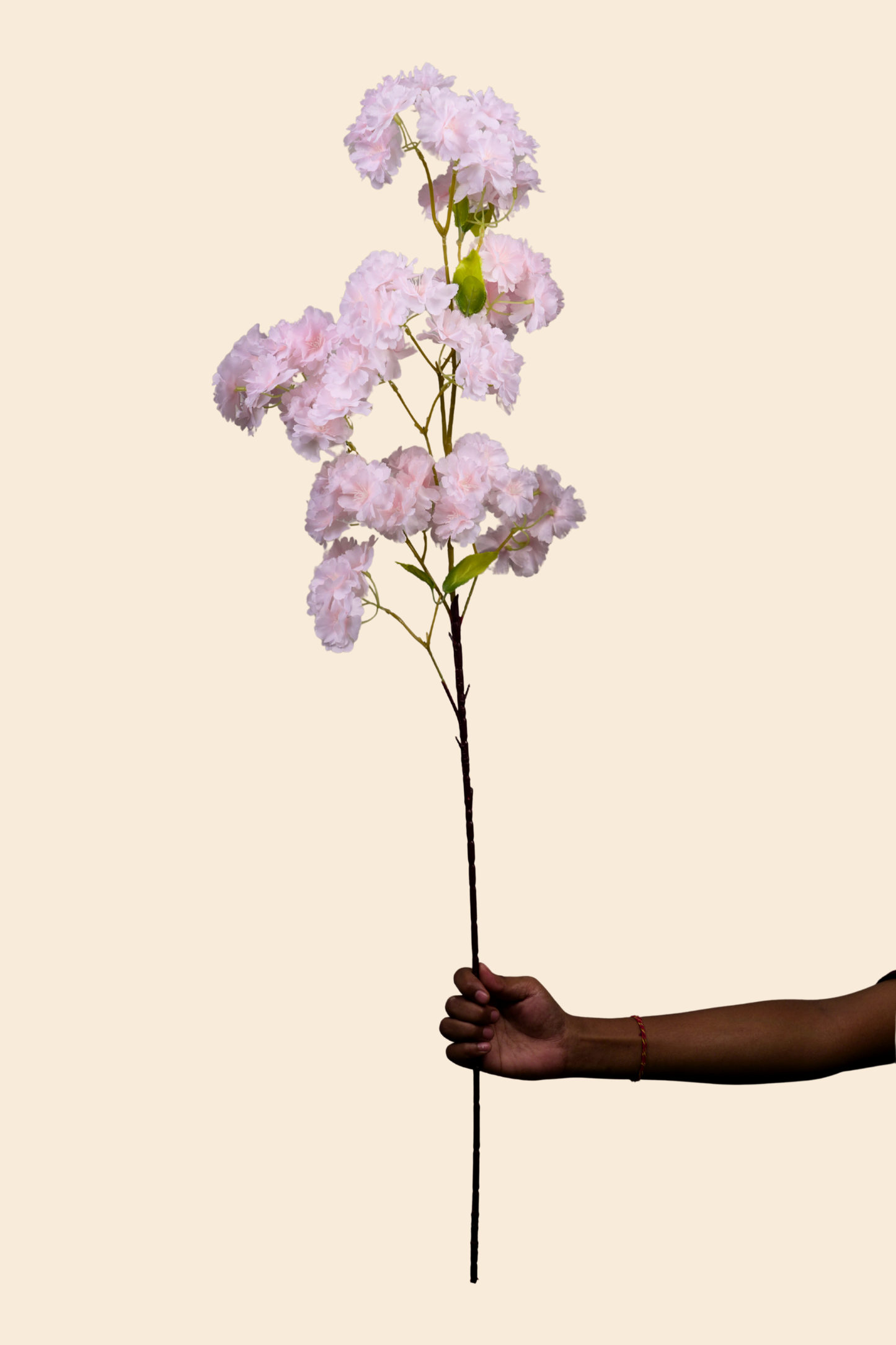 Faux Cherry Blossom Sakura Flower Stem - White