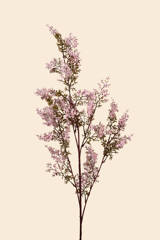 Faux Limonium Dried Bloom Flower Stem - Light Pink